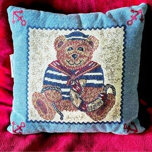 Adorable nautical bear pillow